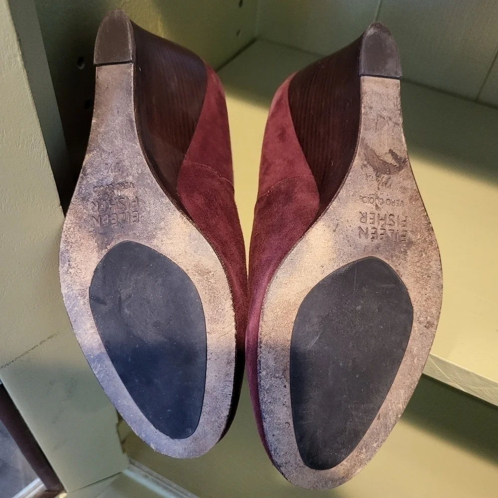 Eileen Fisher Suede Wedges